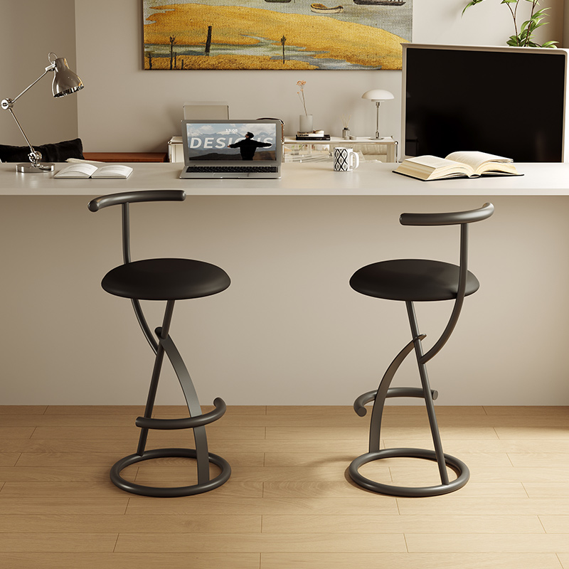 Commercial Kitchen Design - Nordic Modern Bar Stool with Backrest