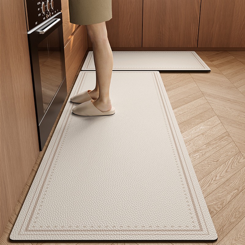 Commercial Kitchen Mats Anti Fatigue - Kitchen Mat Waterproof Non-slip Rugs Leather