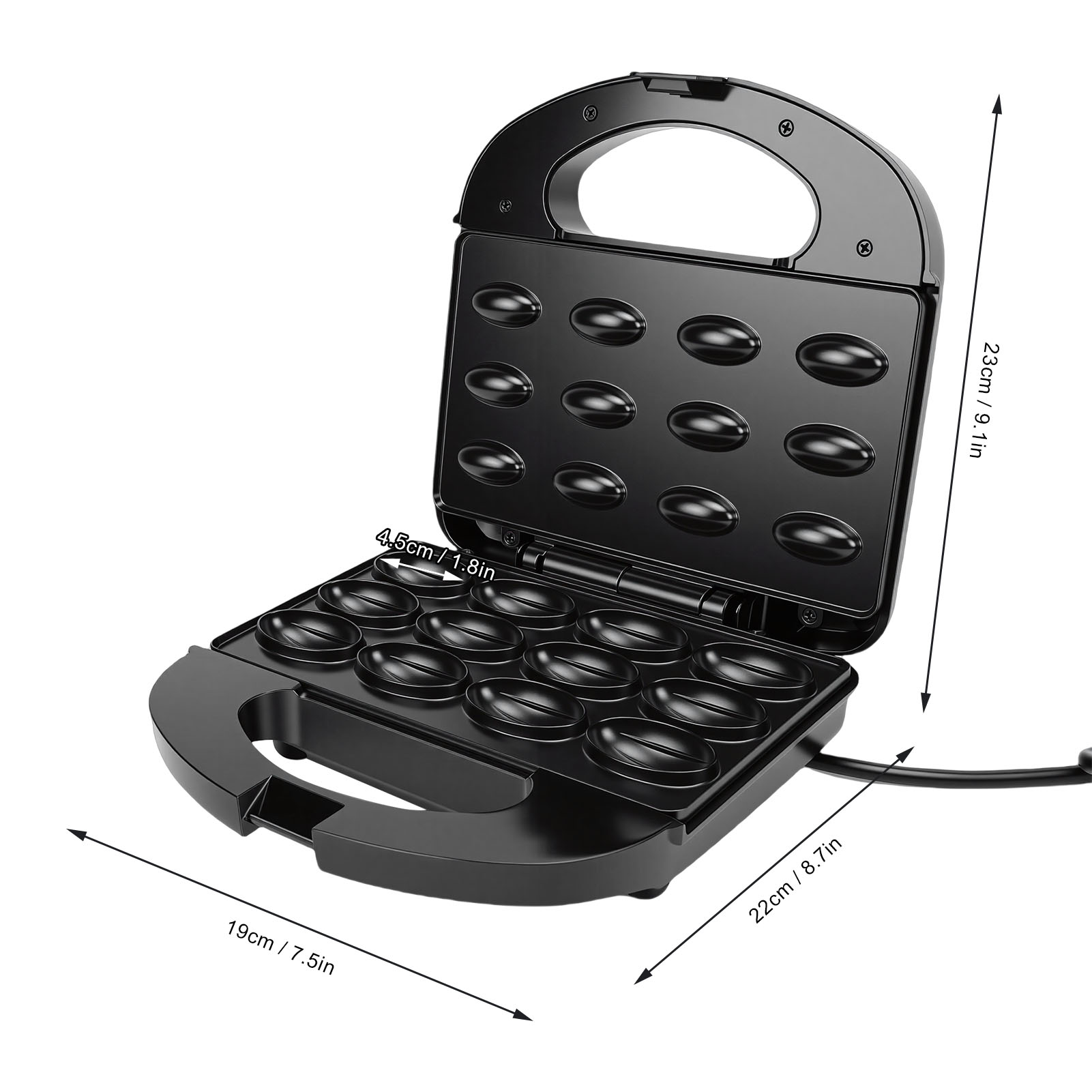 12 Walnut Cookie Maker Non Sti - Waffle Maker Commercial recension och pris