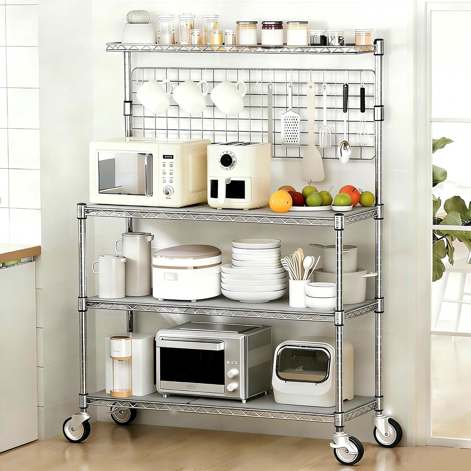 Bakers Rack Display Stand Stor - Commercial Kitchen Microwave recension och pris