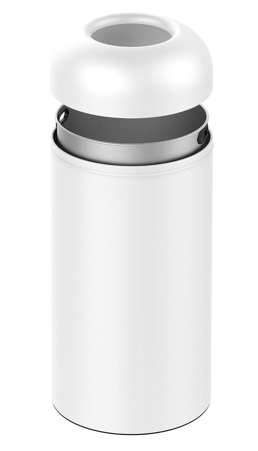White Brushed Stainless‑Steel  - Commercial Kitchen Garbage Can recension och pris
