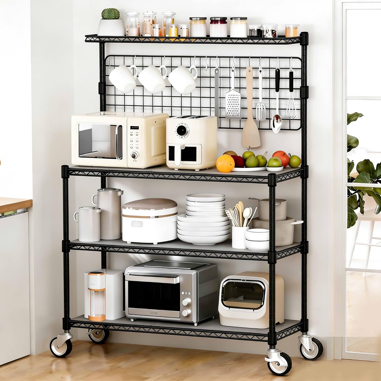 Bakers Rack Display Stand Stor - Commercial Kitchen Microwave recension och pris