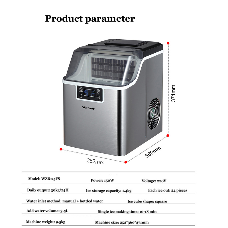 PBOBP Ice Cube Maker 30KG Wate - Commercial Kitchen Ice Machine recension och pris