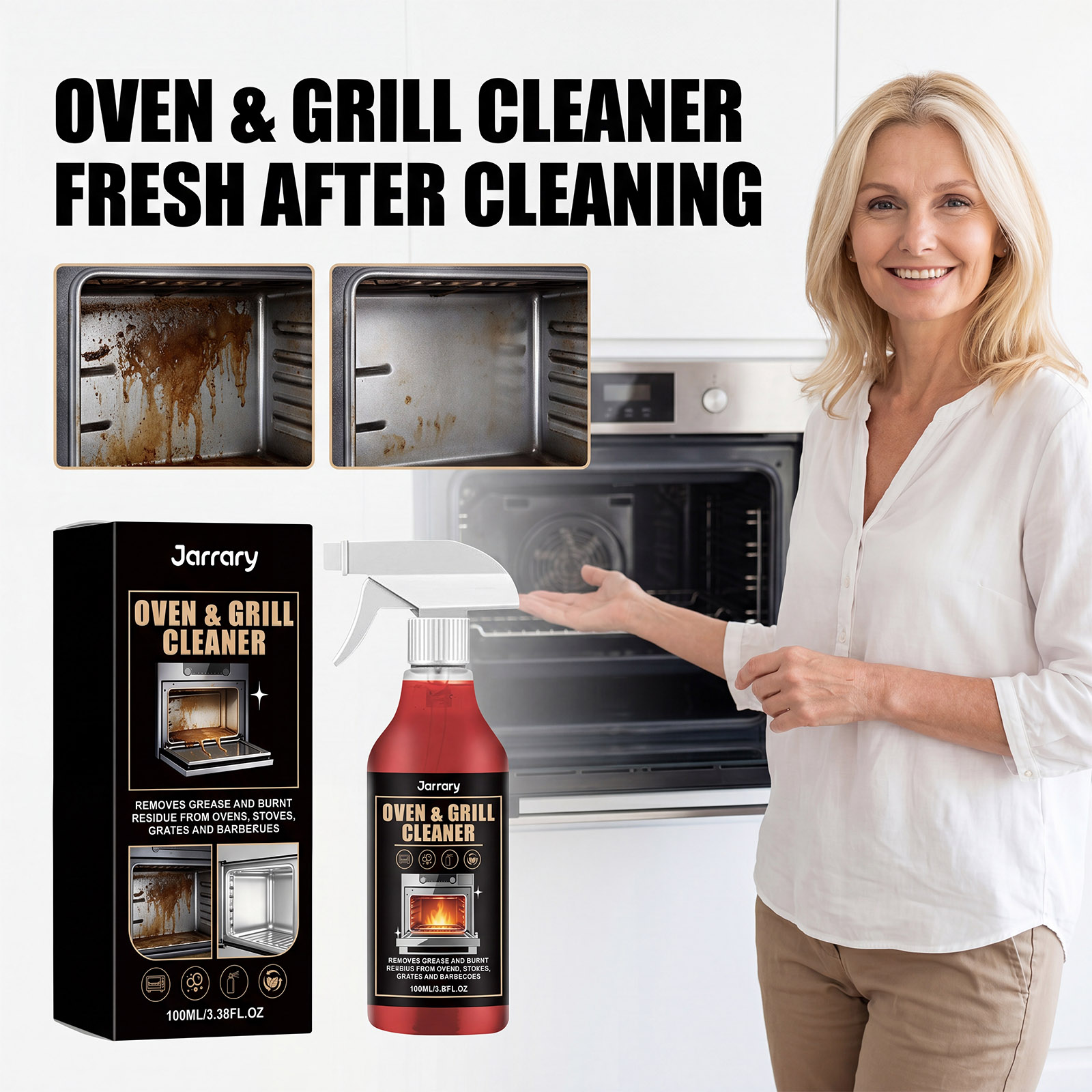 Oven Grill Degreaser Spray Hea - Commercial Kitchen Grease Cleaner recension och pris