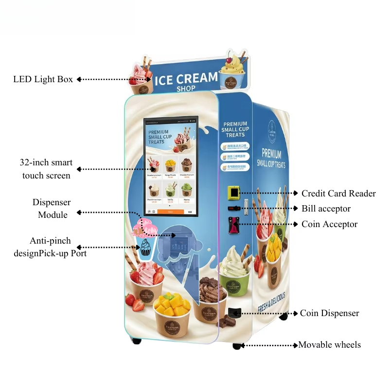 Customized Soft Ice Cream Vend - Soft Serve Ice Cream Machine recension och pris