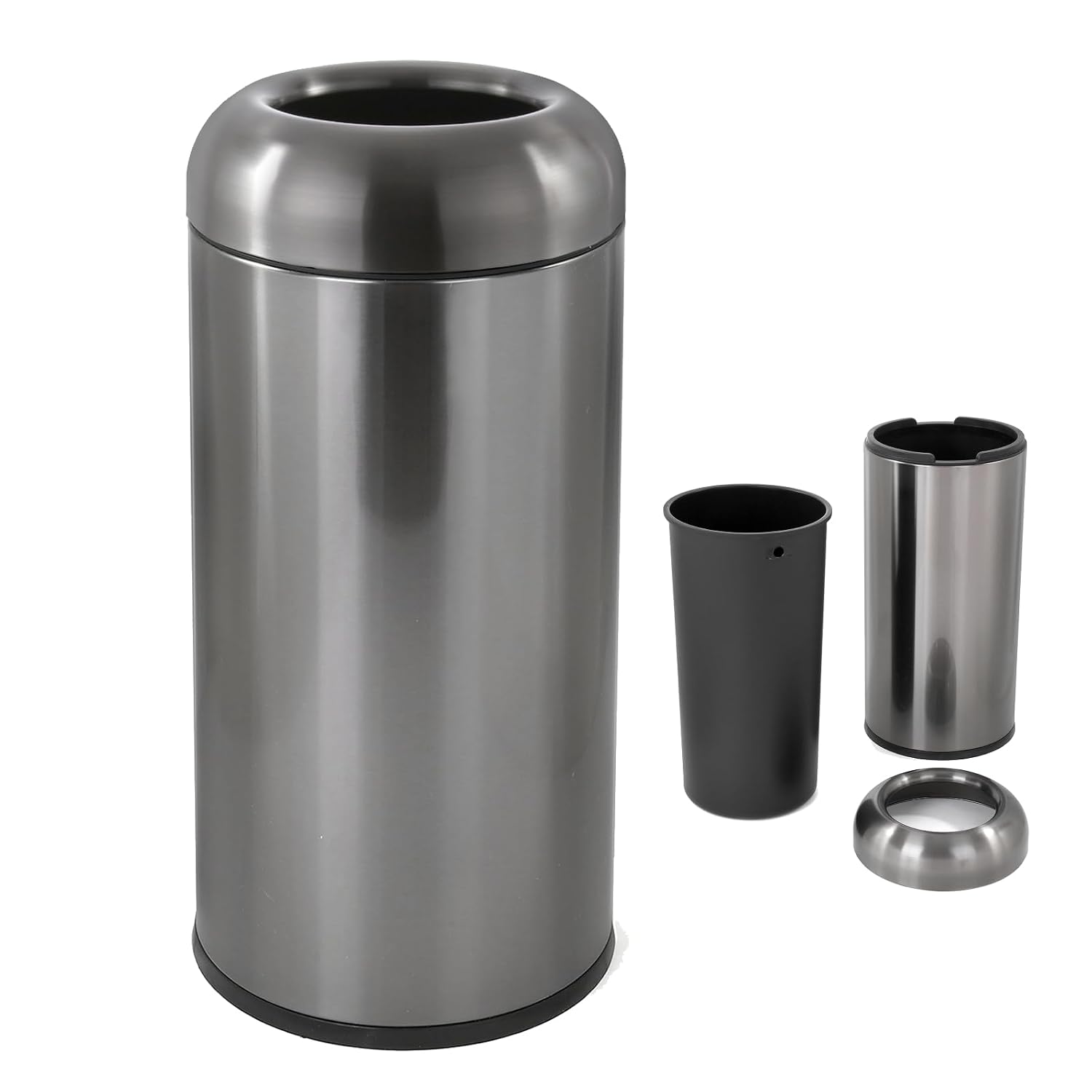 Dark‑Silver 16 Gallon Large Co - Commercial Kitchen Garbage Can recension och pris