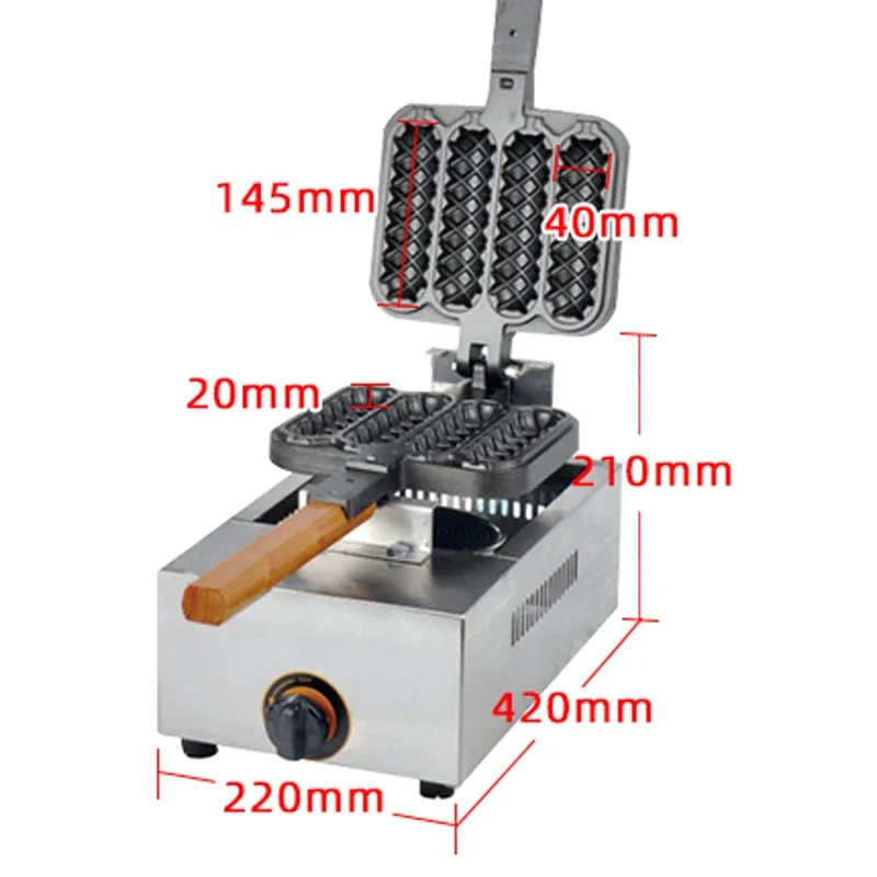 FQ-114.R Commercial Gas 4 Pcs  - Waffle Maker Commercial recension och pris