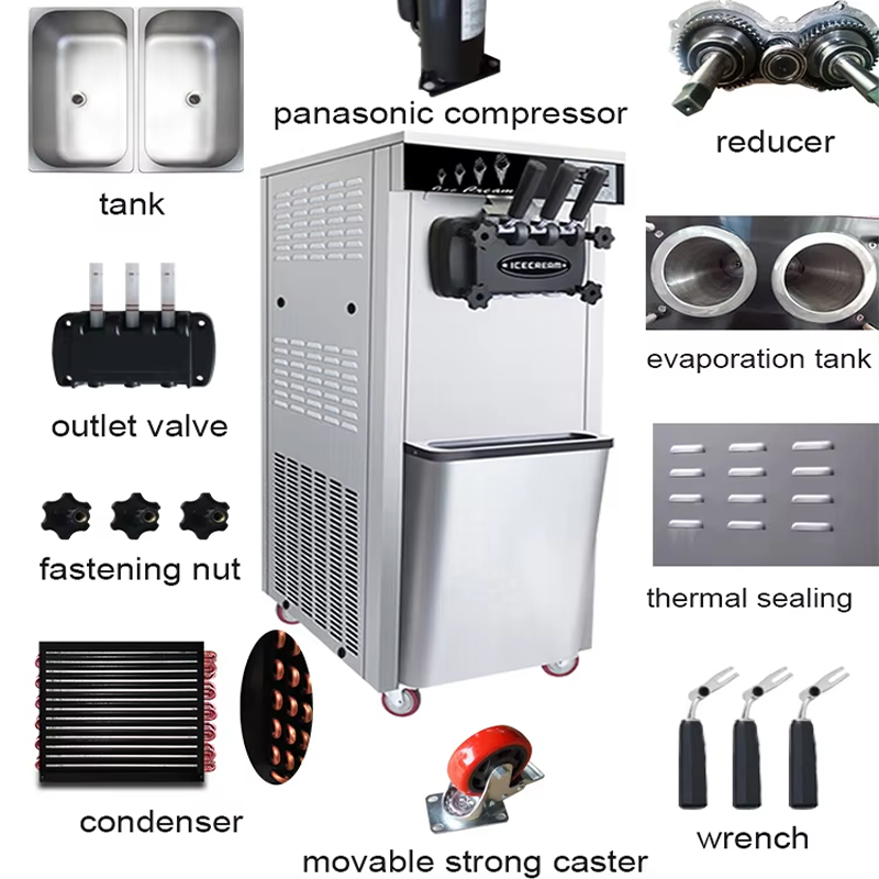 Automatic Three-Flavor Soft Se - Commercial Ice Maker recension och pris