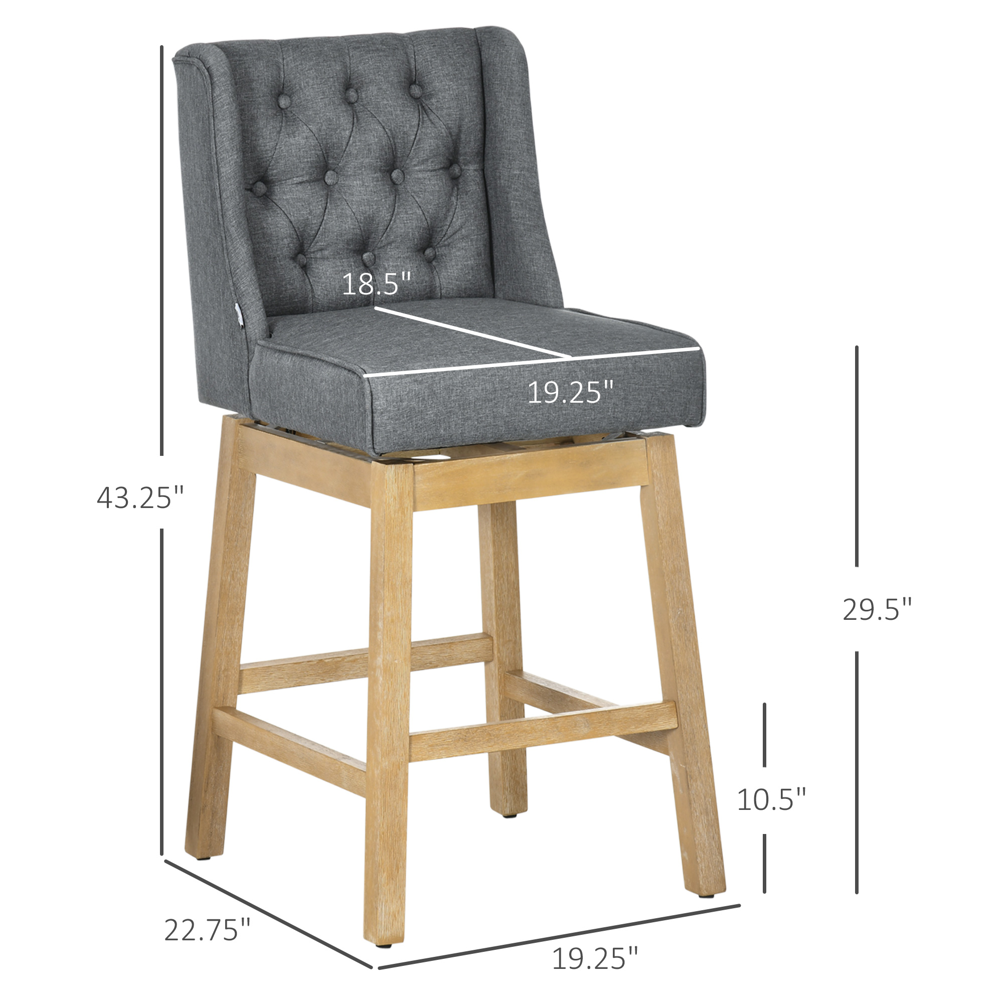 HOMCOM Bar Height Bar Stools S - Commercial Kitchen Design recension och pris