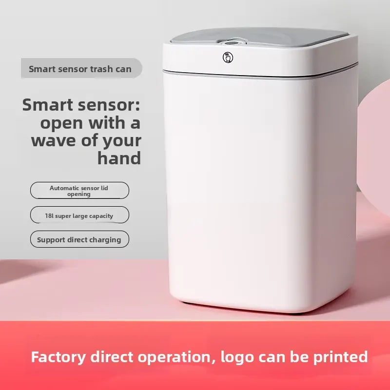 Square Smart Plastic Trash Can - Commercial Kitchen Garbage Can recension och pris