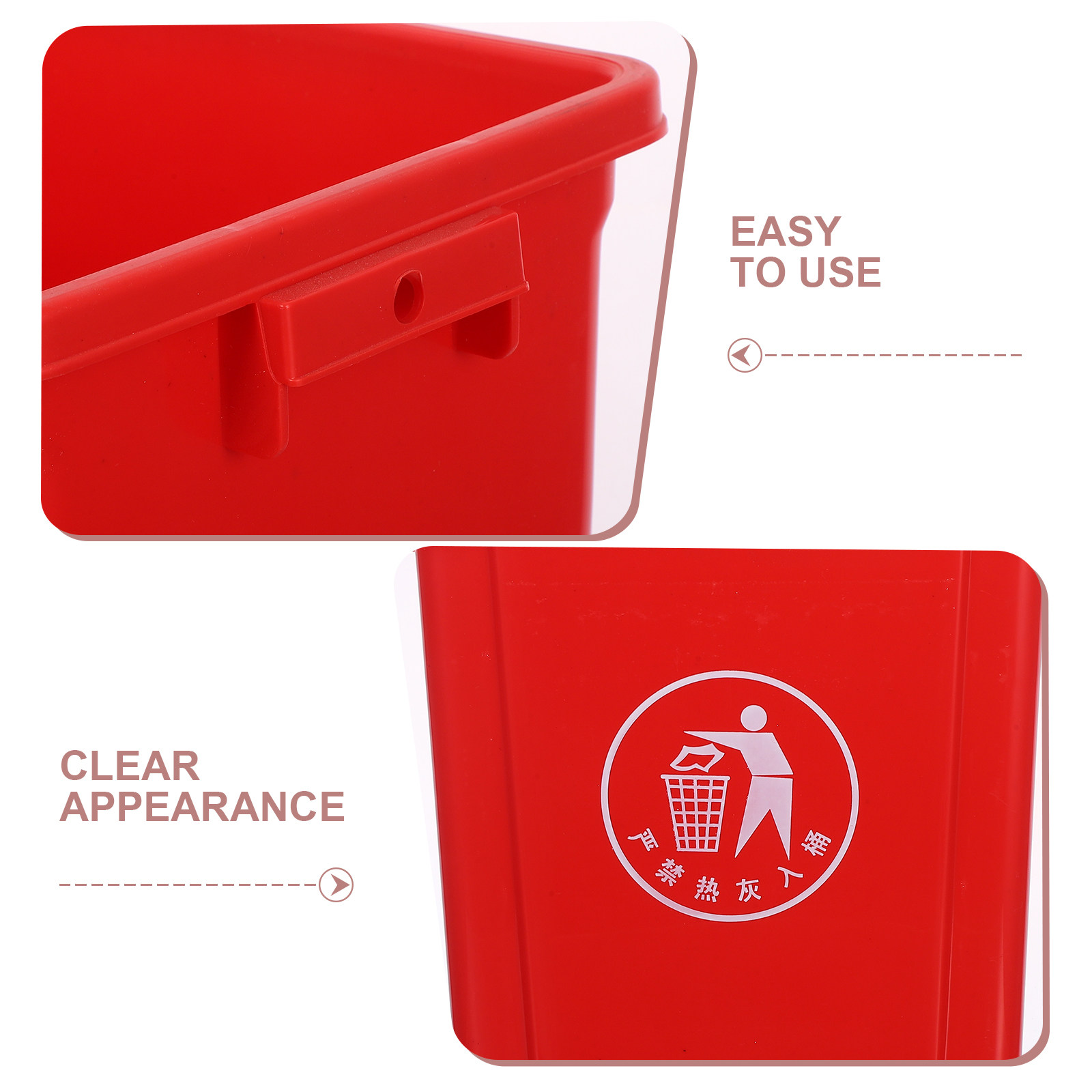 Swing Top Trash Can Red 10L Pl - Commercial Kitchen Garbage Can recension och pris